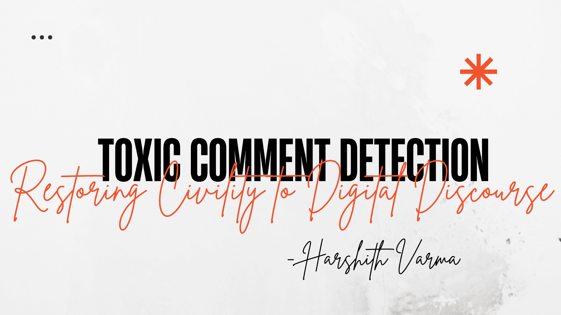 Screenshot of Toxic Comment Detection